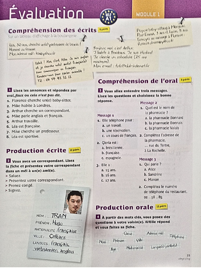 Test Niveau 7th 8th | PDF