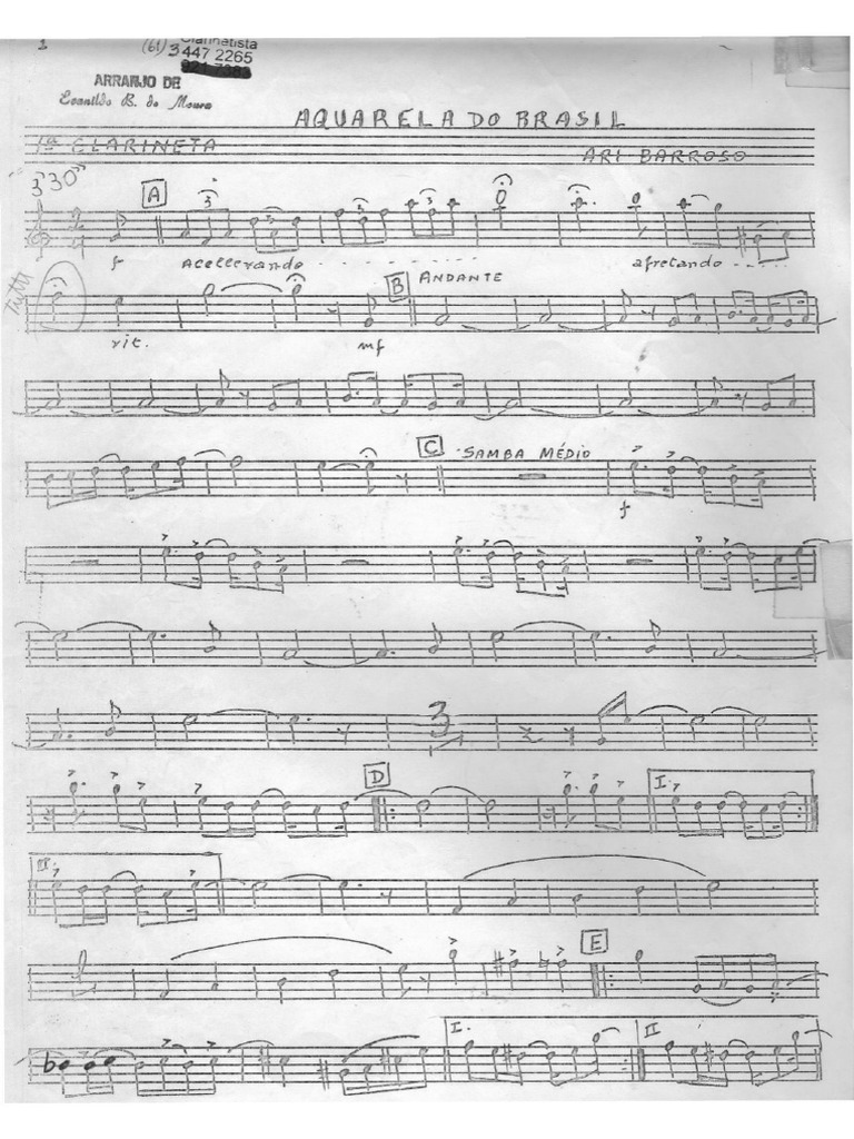 Aquarela Do Brasil Quarteto | PDF