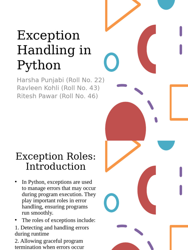 Python Exception Handling | PDF