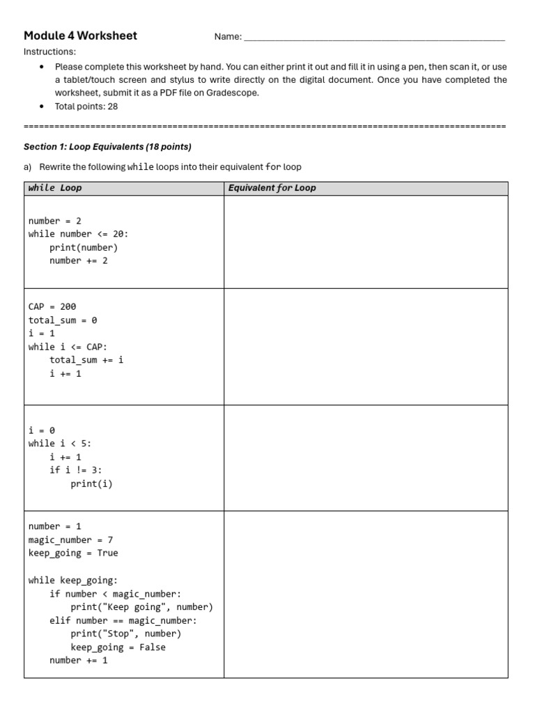 Module+4+Worksheet | PDF