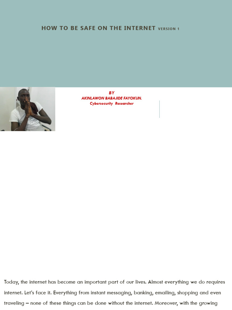 How To Remain Safe When Surfing The Internet | PDF