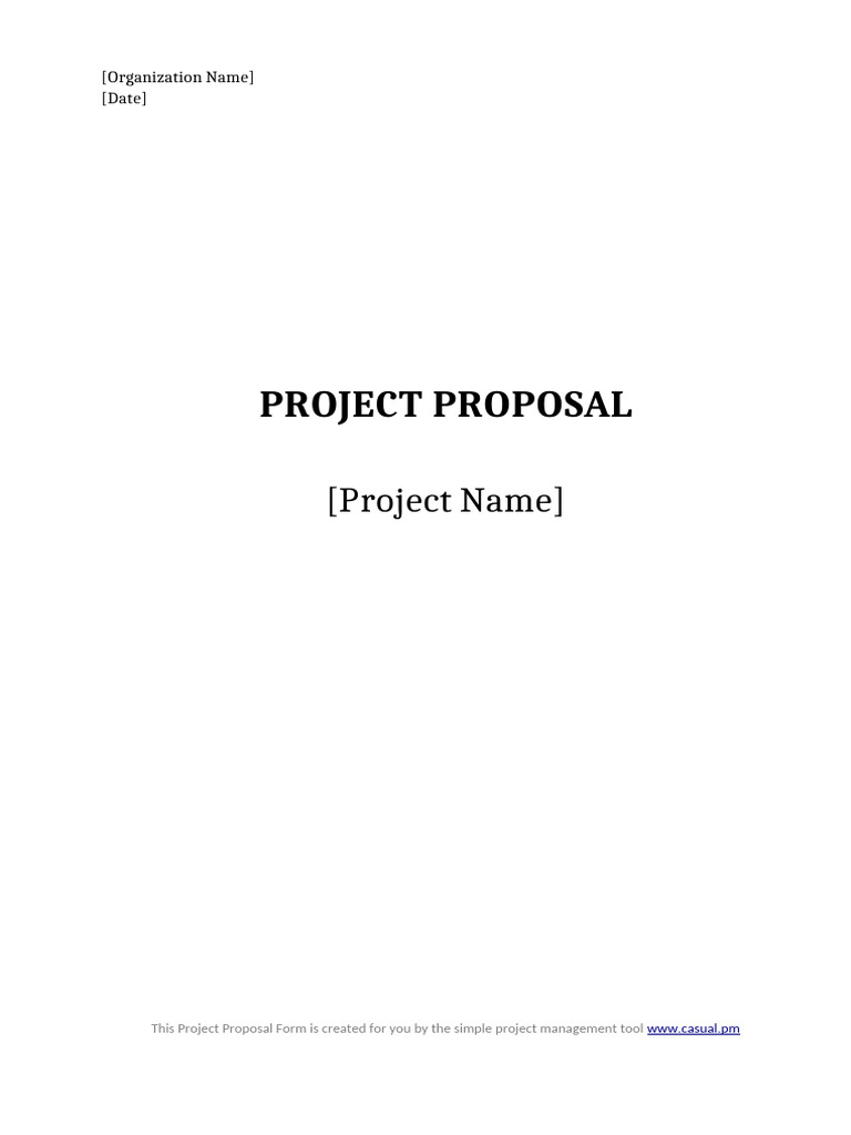 Generic Project Proposal Template | PDF