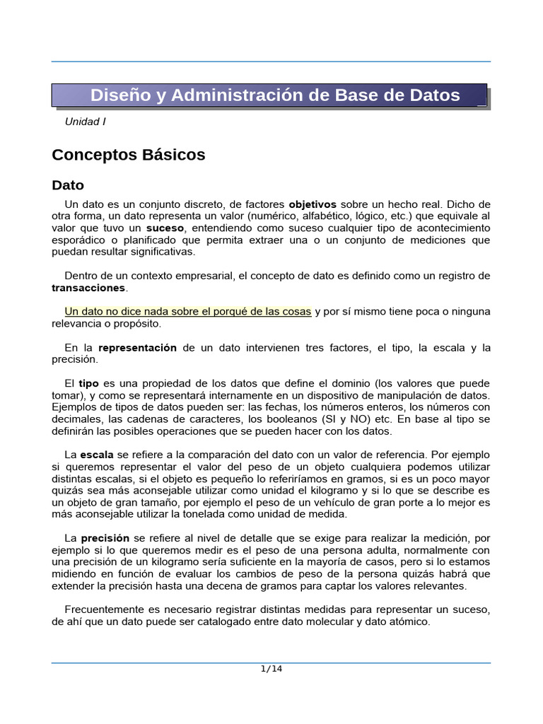 Dabd U1 | PDF