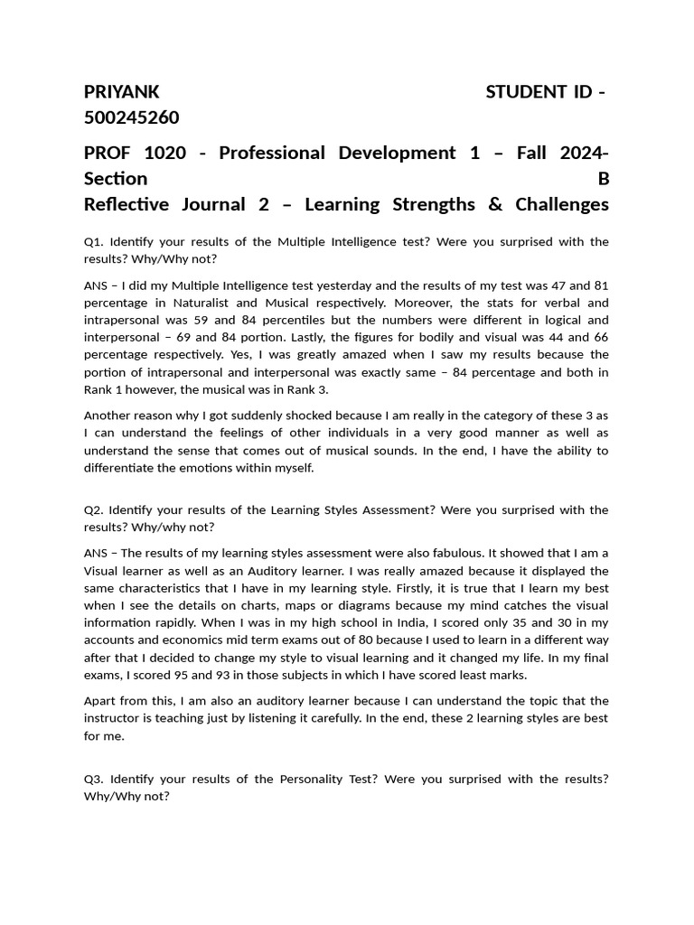 Priyank Reflective Journal 2 Pdf