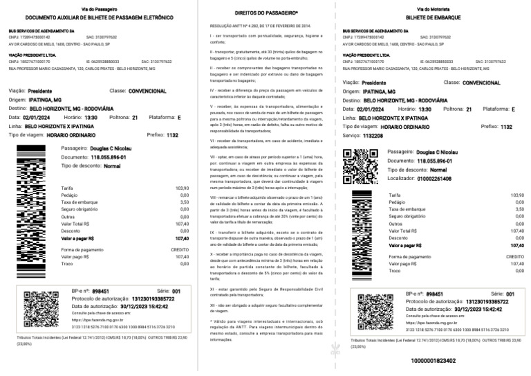 E-ClickBus Embarque Express - 240101 - 175842 | PDF