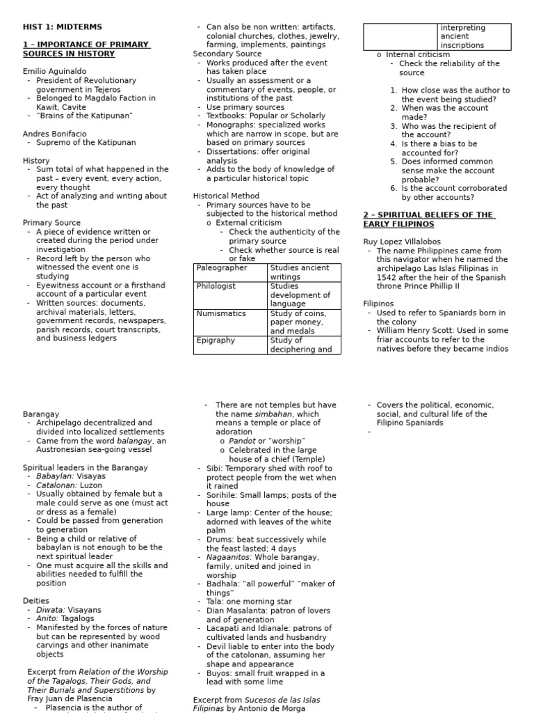 Hist 1 - Midterms | PDF