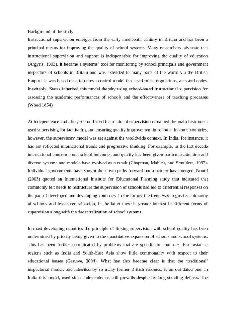 Background of The Study | PDF