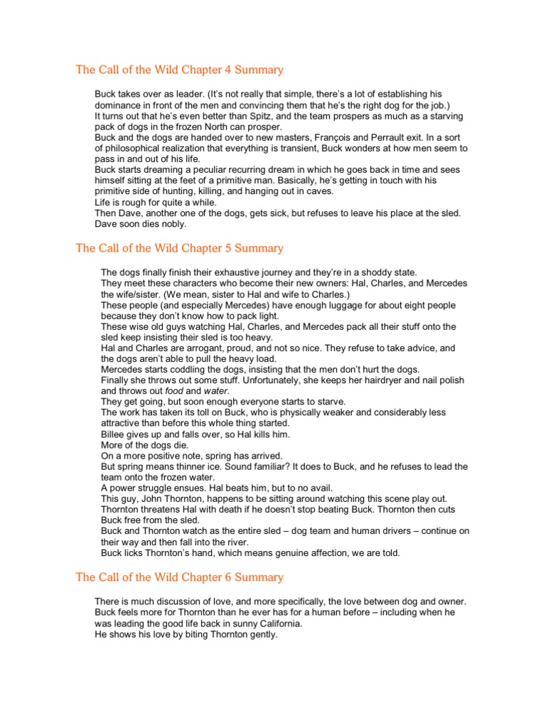 The Call Of The Wild Summary
