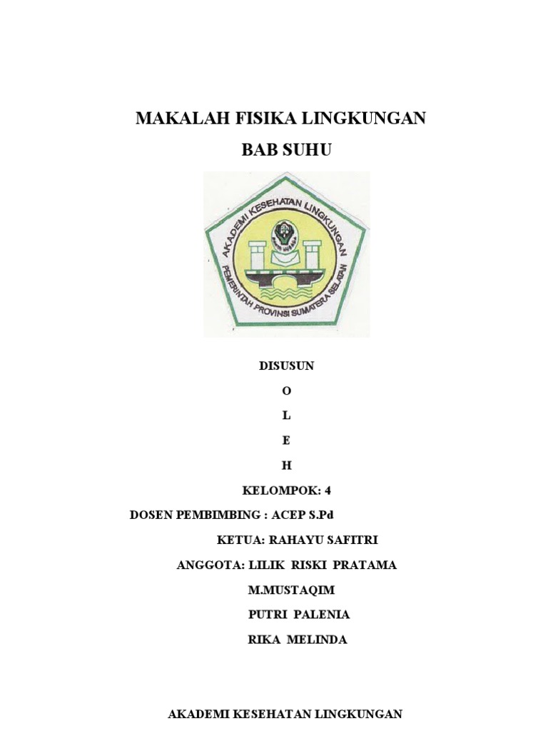 Makalah Fisika Lingkungan