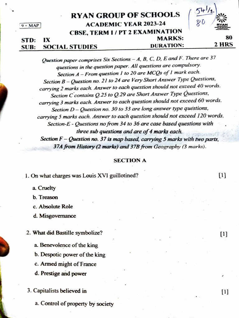 SST Term1 PT 2 Exam | PDF