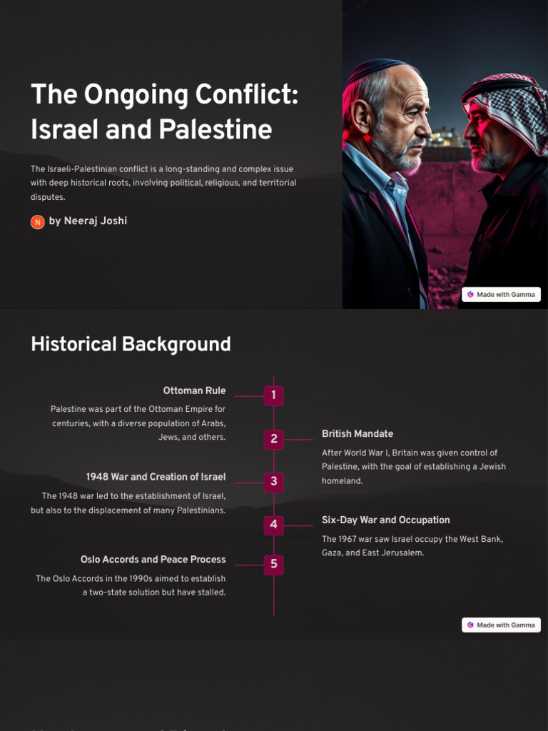 Israel-Palestine Conflict Overview | PDF | Israel | World Politics