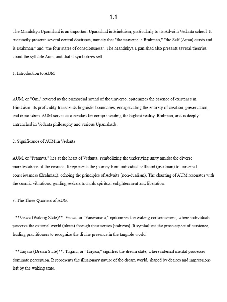 Understanding AUM in Hindu Philosophy | PDF | Brahman | Ātman (Hinduism)