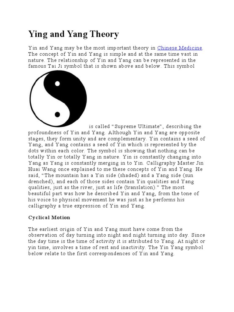 YIN and YANG Theory | PDF | Yin And Yang | Moon