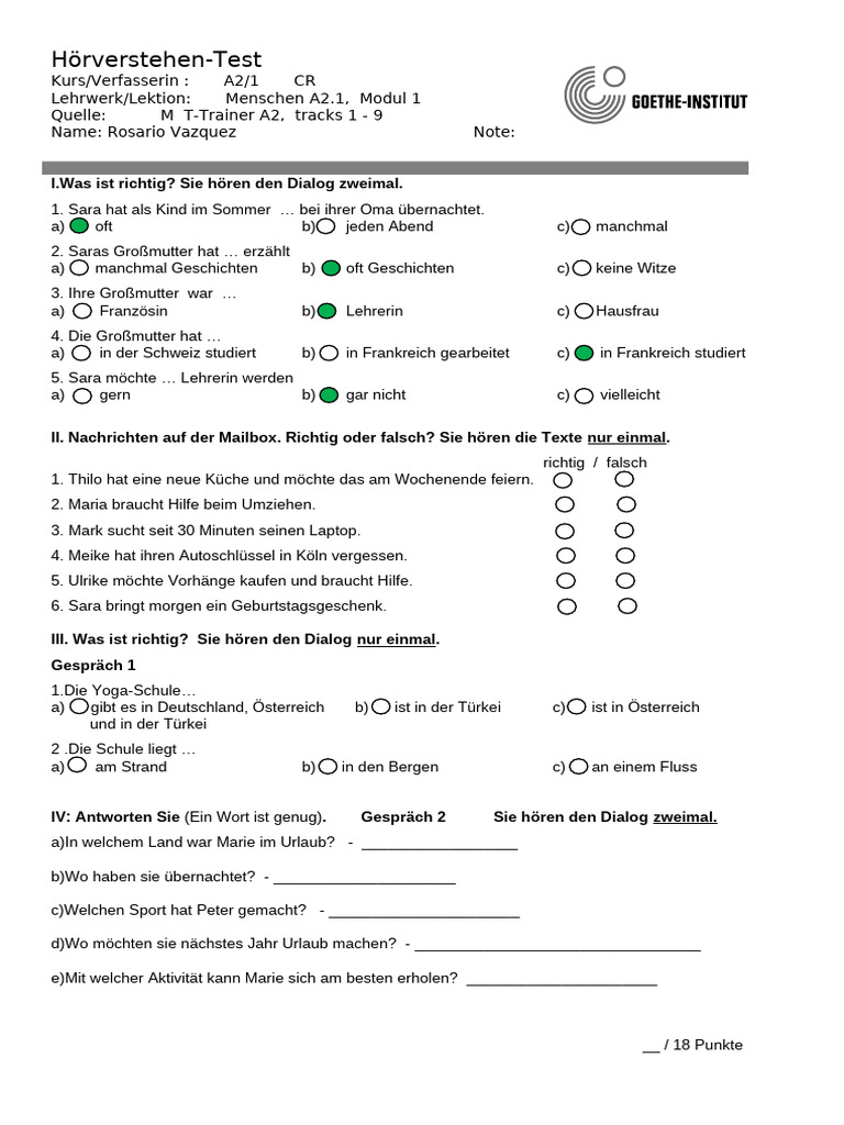 A2.1 HV TEST L1-3 Modul 1 | PDF