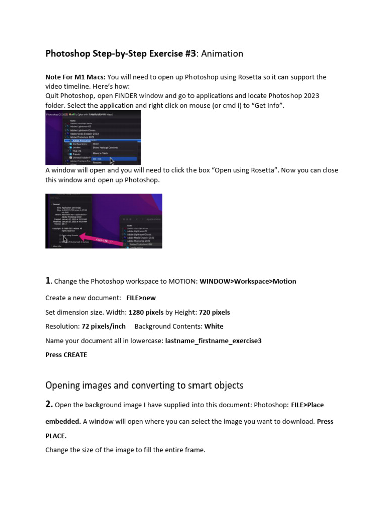 Photoshop Animation Exercise Guide | PDF | Adobe Photoshop | Computers