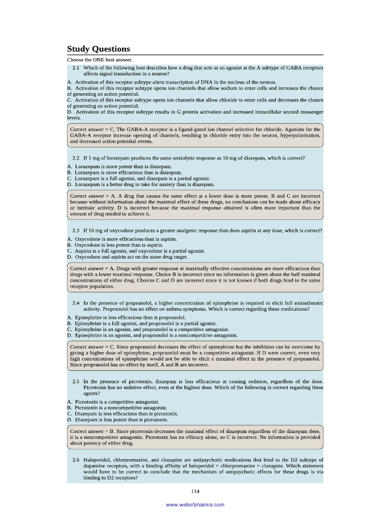 Pharmadynamic Qs | PDF