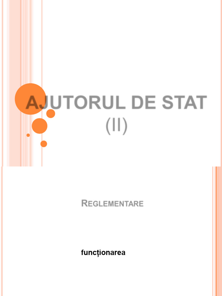 Ajutor Stat - Proced | PDF