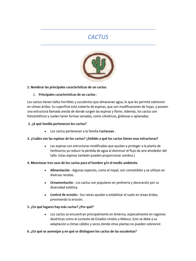 CACTUS | PDF