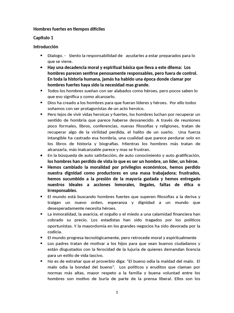 Capitulo 01 - Hombres Fuertes | PDF
