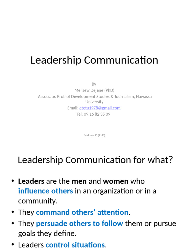 2 Leadership Communication Pdf