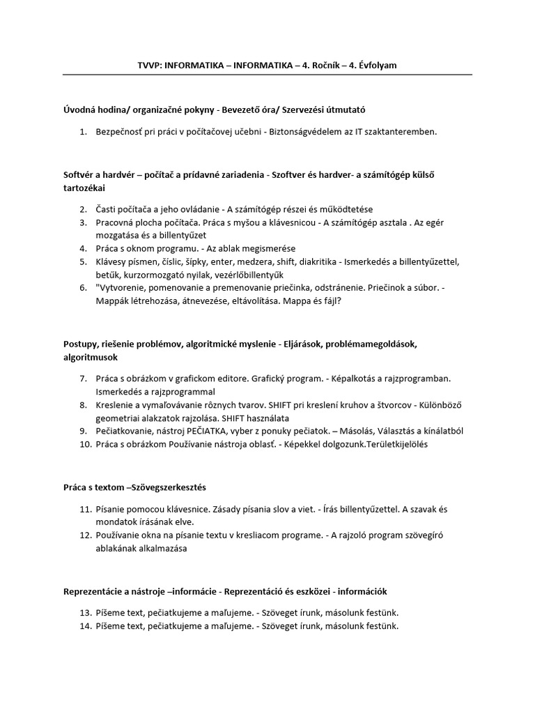 Informatika - 4. | PDF