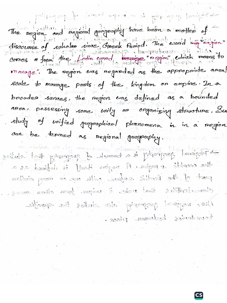 Regional Geography Hand Note | PDF