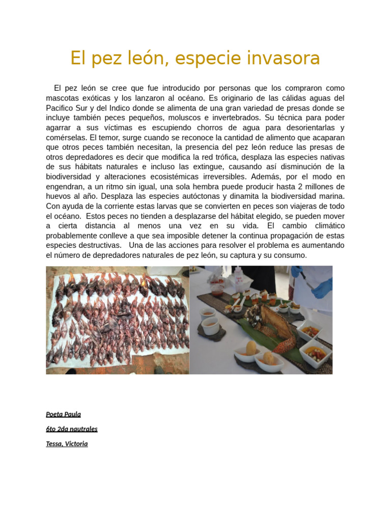 Especie Invasora | PDF