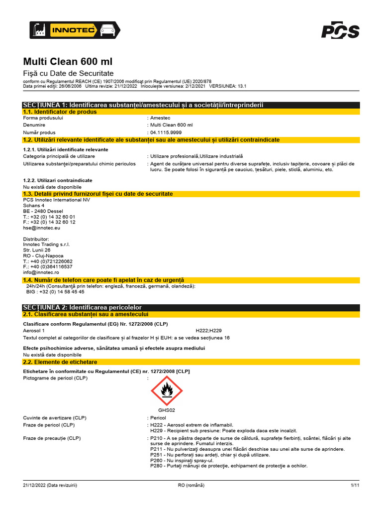 19 MultiClean600ml 1254 Ro | PDF