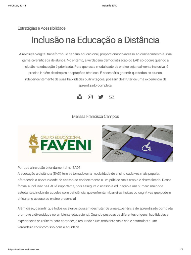 Inclusão EAD | PDF