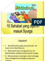 10 Sahabat Yang Dijamin Masuk Syurga