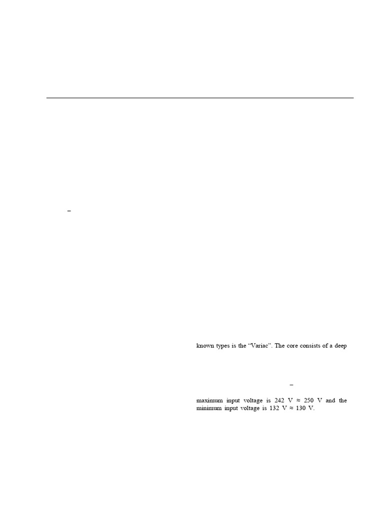 Automatic Voltage Stabilizer Using Autotransformer | PDF