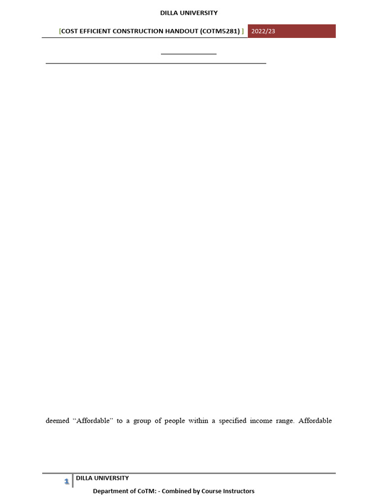 Cost-Effective Housing Solutions Guide | PDF | Recycling | Affordable ...