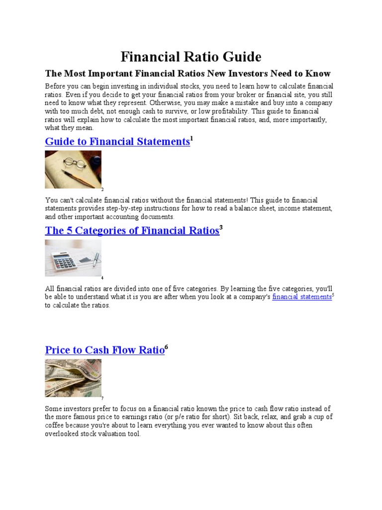 Financial Ratios | PDF | Finance & Money Management | Law