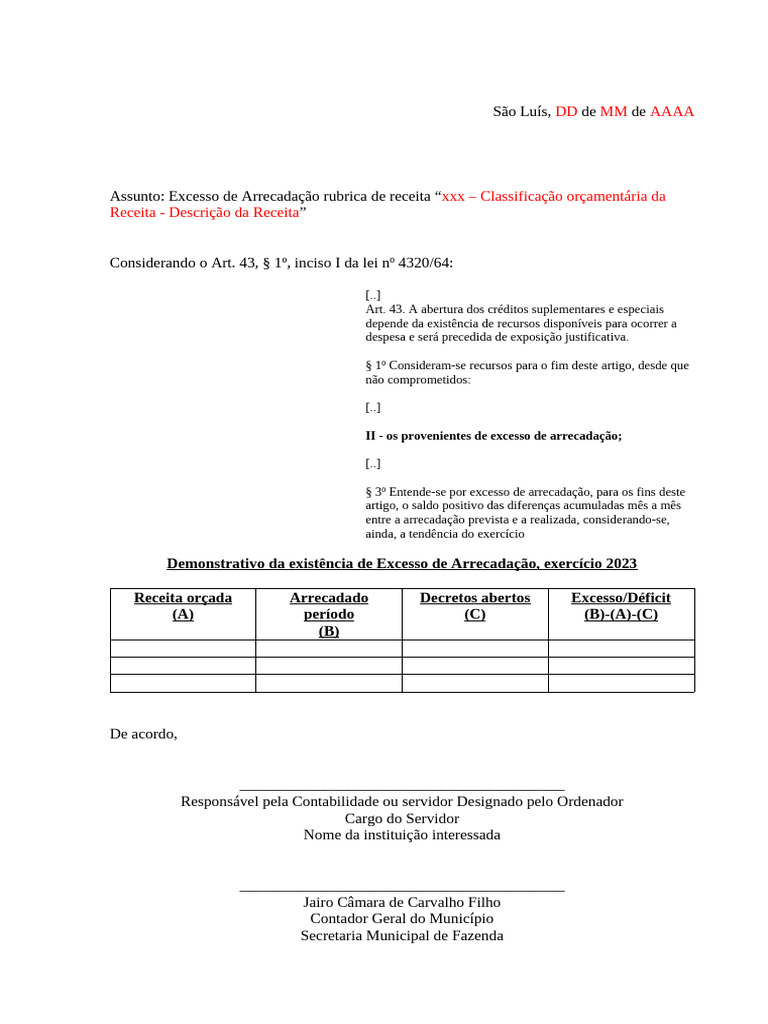 Modelo Chancela Por Excesso | PDF