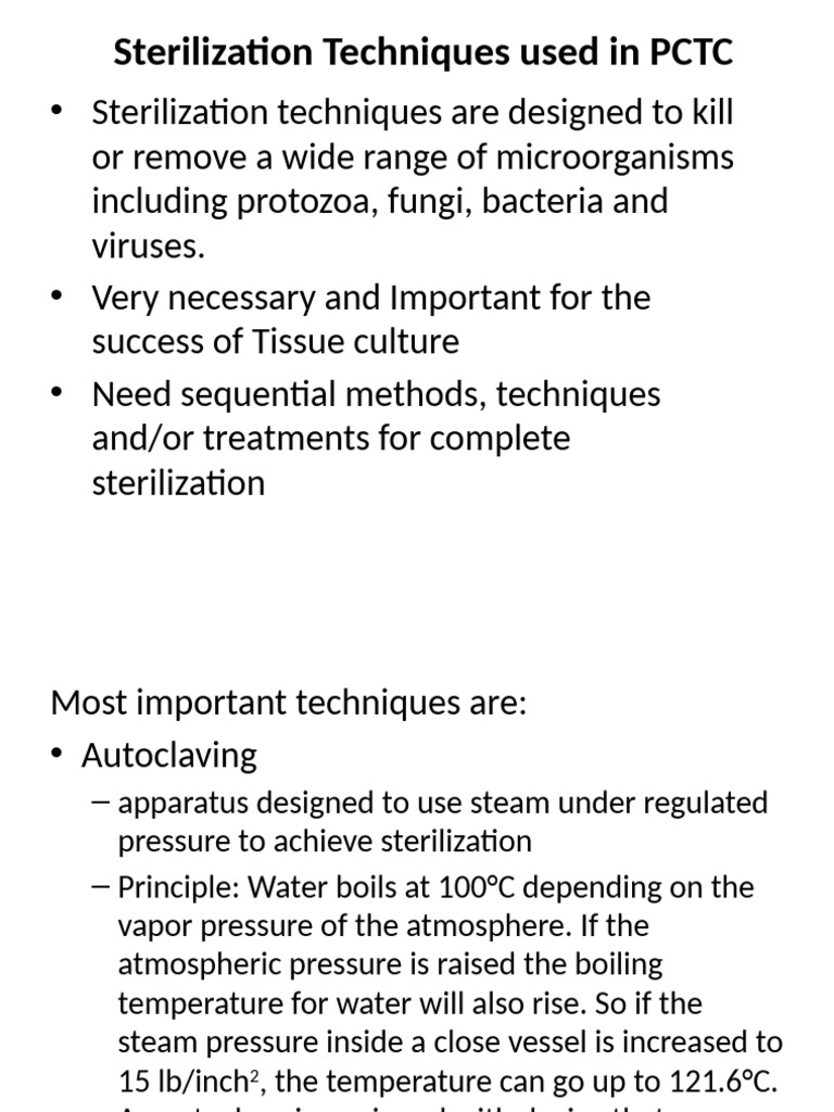 Sterilization Techniques | PDF