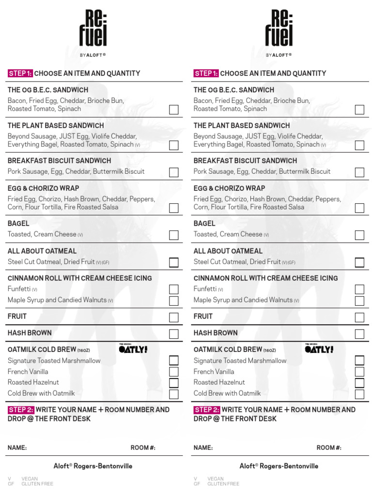 Aloft Rogers Bentonville Menu Breakfast 4 Print | PDF