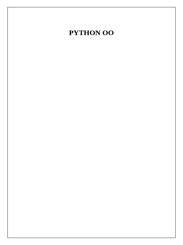 Python Oo | PDF