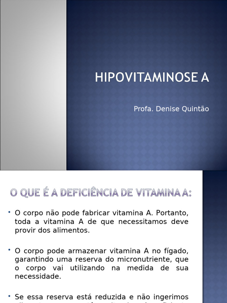 Hipovitaminose A | PDF