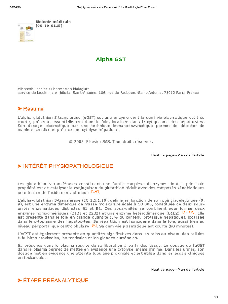 Alpha GST | PDF | Medical Specialties | Liver