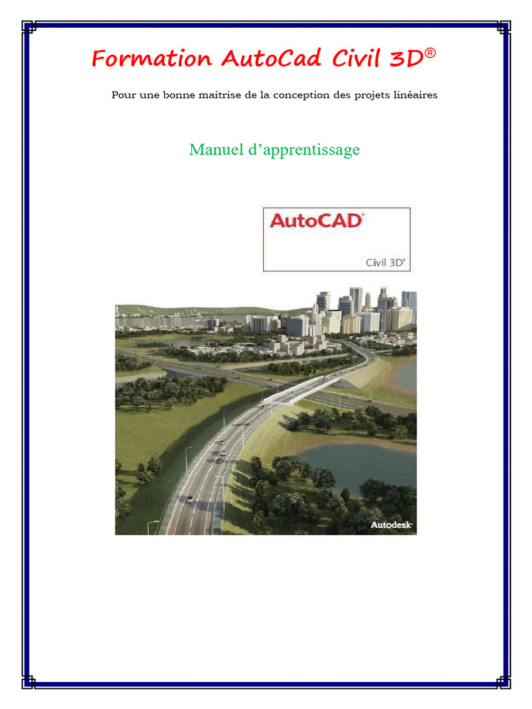 Manuel Dapprentissage Autocad Civil 3D ROUTE PDF | PDF