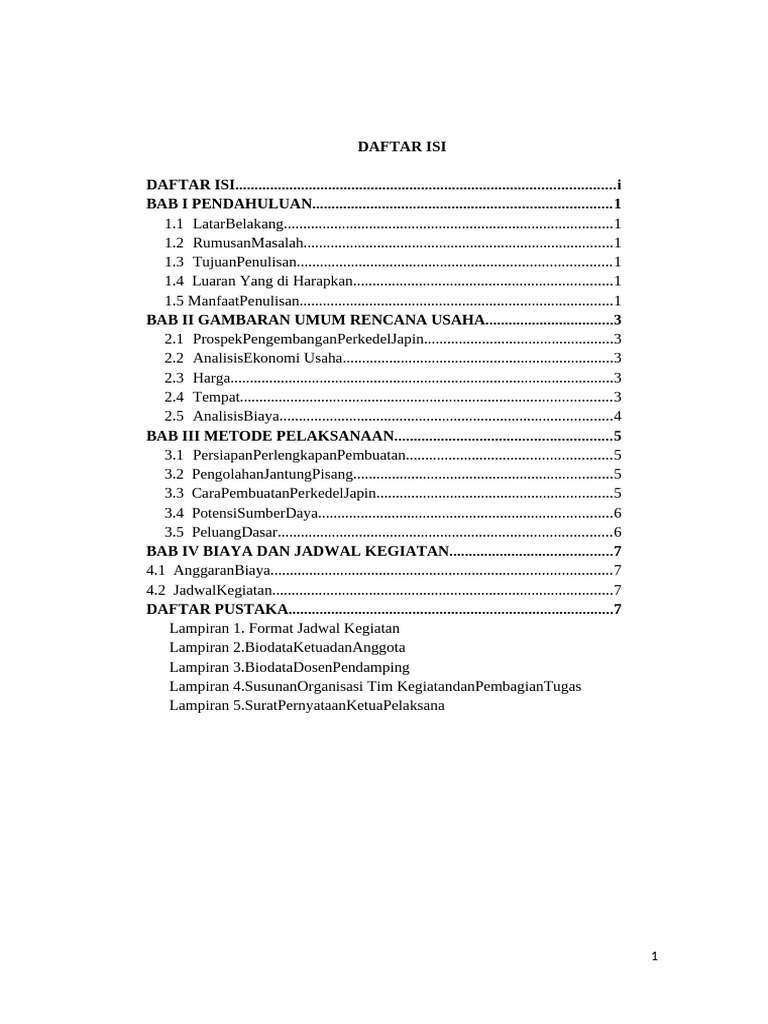 Proposal - PKM Asli 2 | PDF