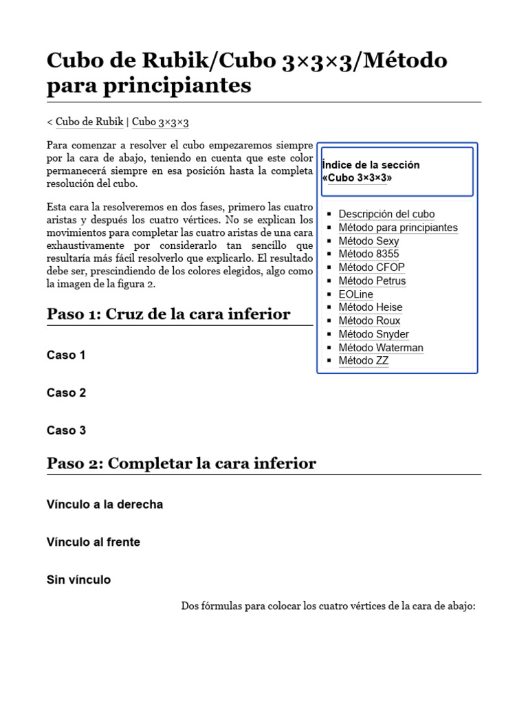 Cubo Rubik 3x3x3 Pdf