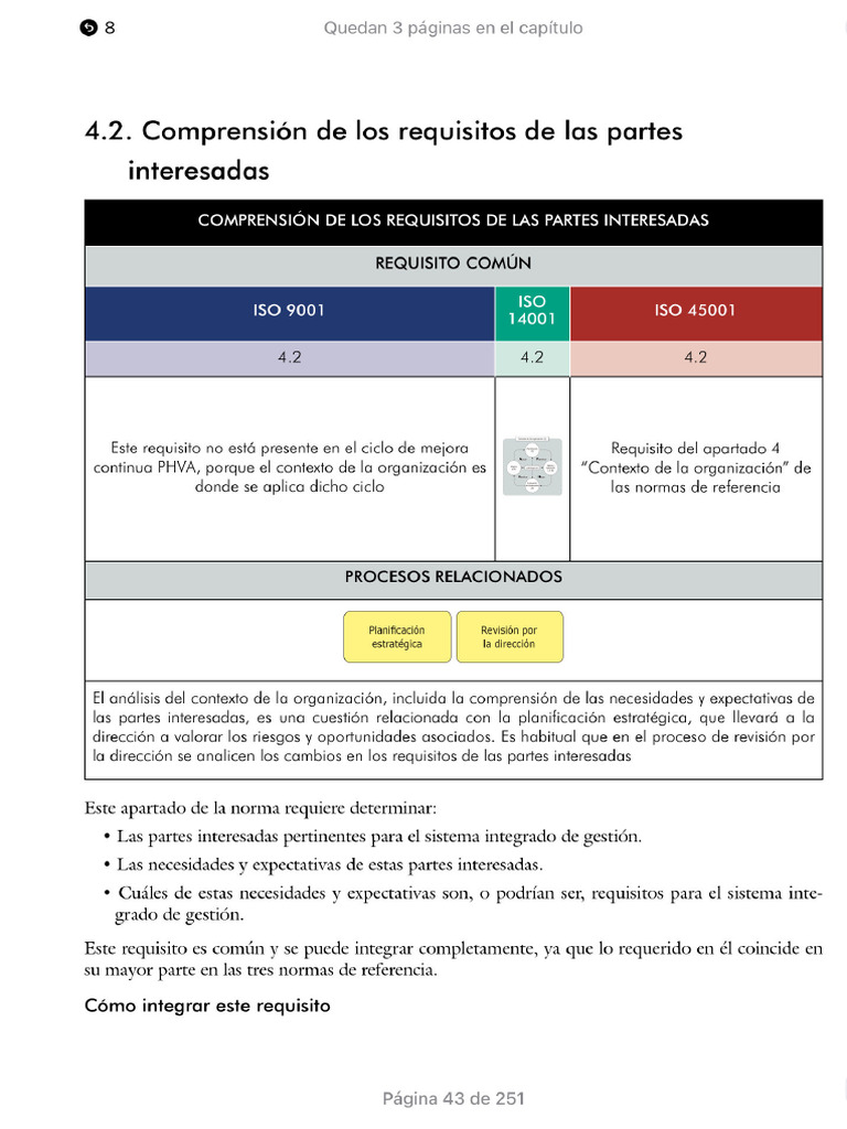 4.2 Comprensión de Los Requisitos de Las Partes Interesadas | PDF