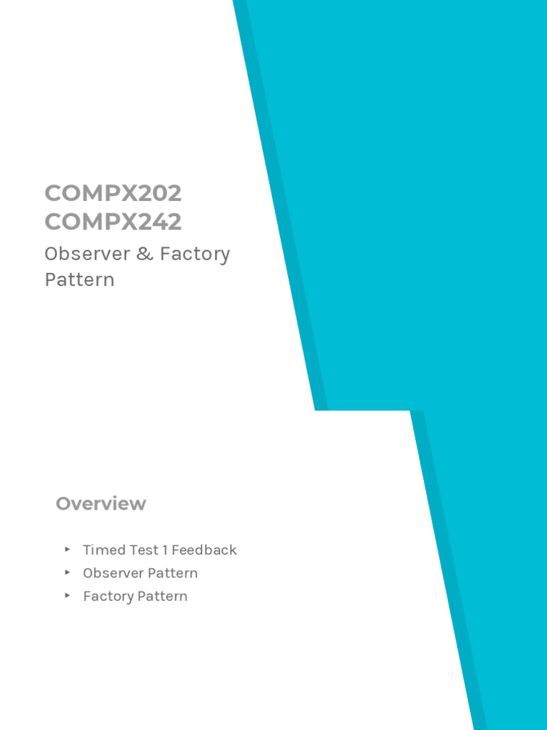 8.1 - Observer Pattern | PDF