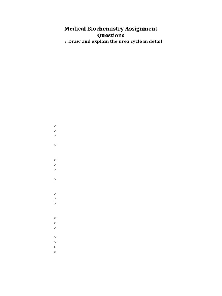 Medical Biochemistry Assignment | PDF