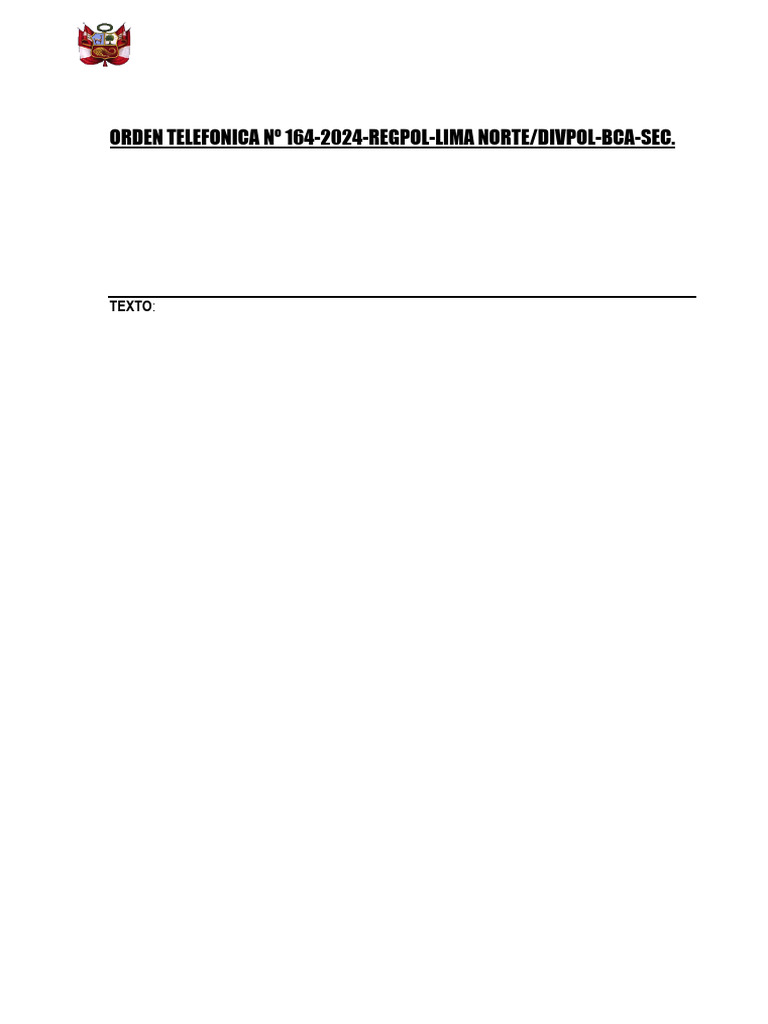 Documento de Referencia Ot #164-2024 | PDF