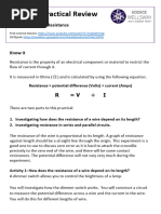 AQA Physics GCSE: Resistance Practical Guide | PDF | Series And ...