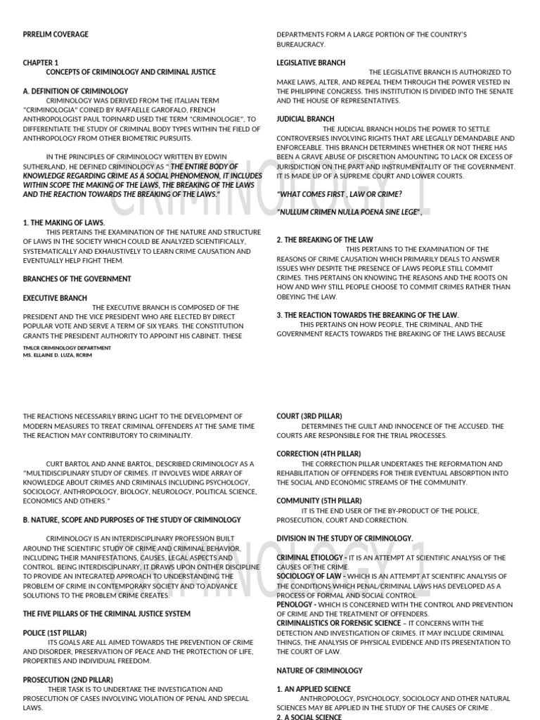 Prrelim Coverage Crim 101 | PDF