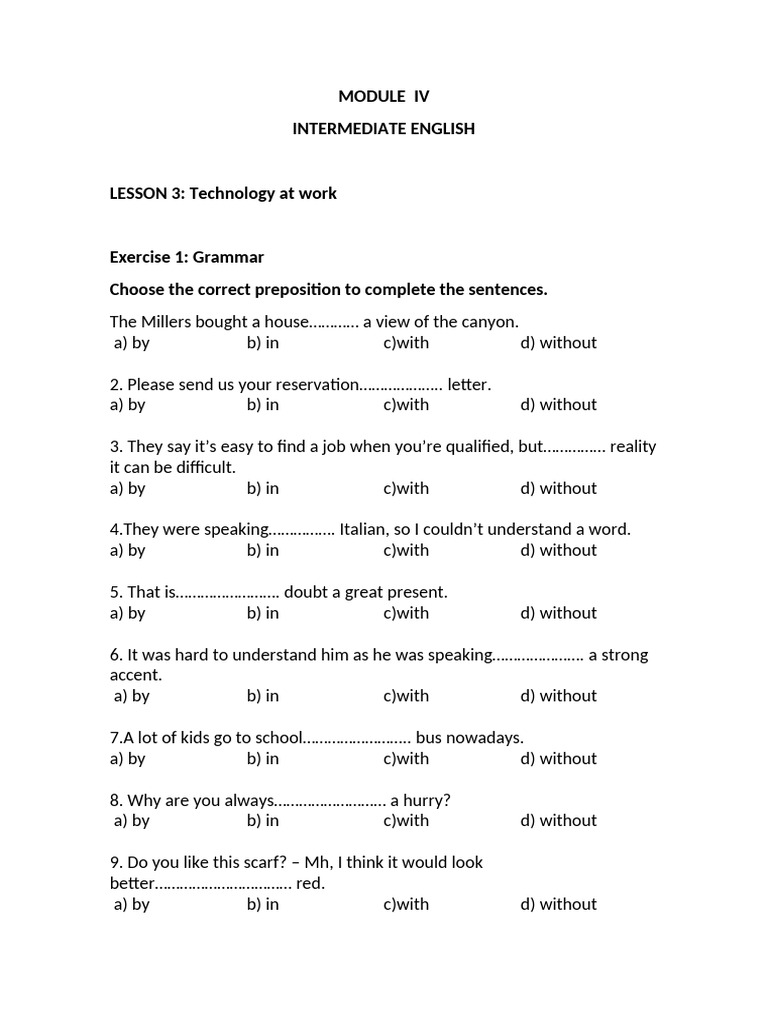 Lesson 3 - Exercises-11 | PDF