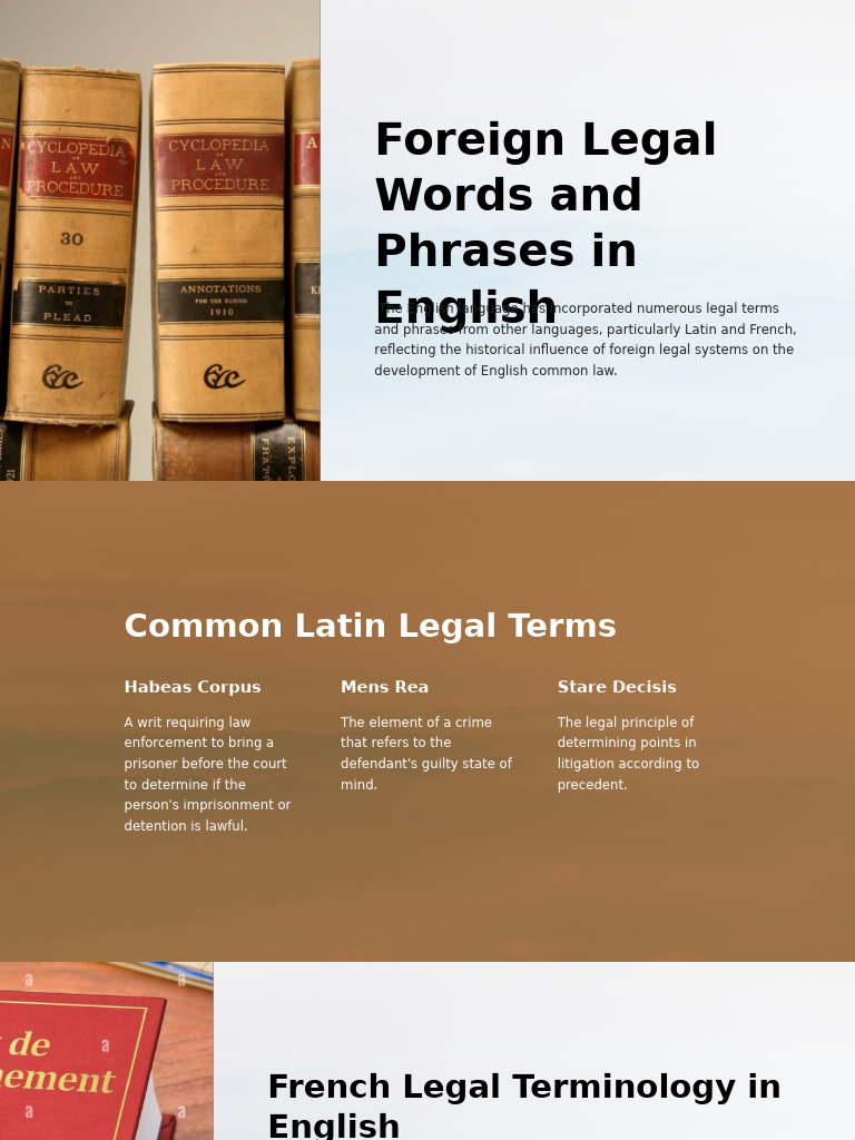 Foreign Legal Words and Phrases in English PDF
